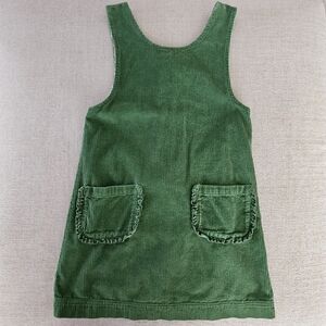 Mini BODEN Green Corduroy Pinafore Dress